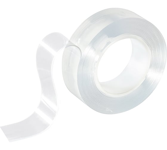 Изображение товара Двусторонняя многоразовая клейкая нано-лента PARK прозрачный, 1 м 103908