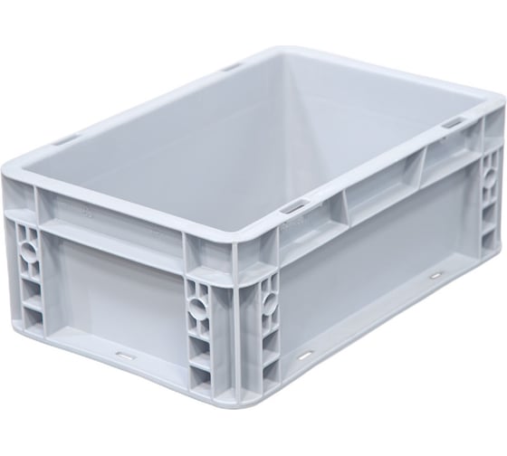 Изображение товара Ящик Sembol Plastik п/п, 300x200x120 мм, сплошной, гладкое дно, цв. серый 24286
