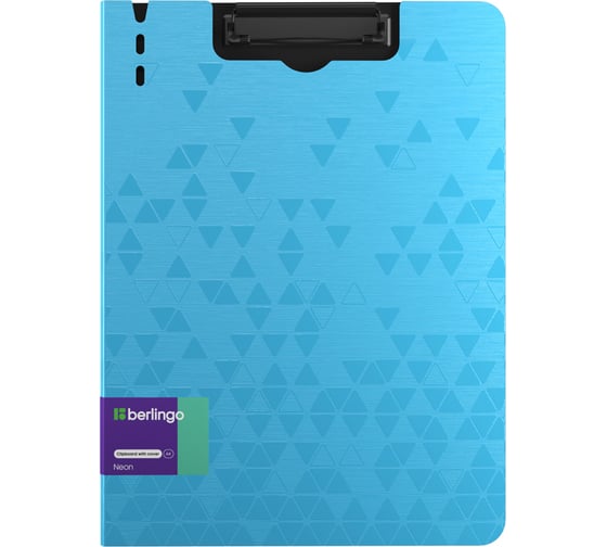 Изображение товара Папка-планшет Berlingo с зажимом Neon A4, пластик , 1800 мкм, голубой неон PPf_93304