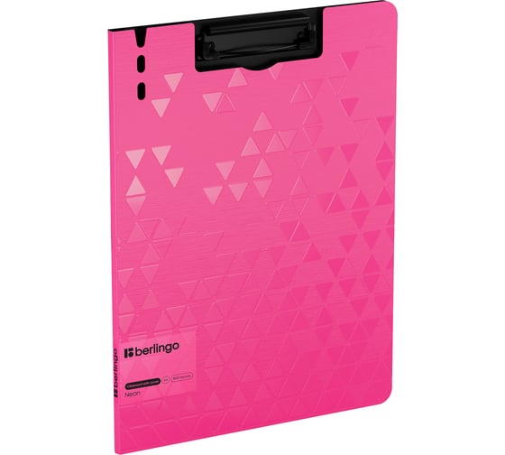 Изображение товара Папка-планшет Berlingo с зажимом Neon A4, пластик, 1800 мкм, розовый неон PPf_93303