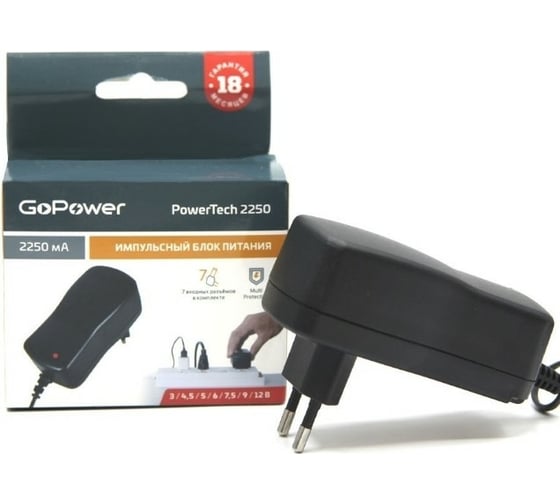 Изображение товара Универсальный импульсный блок питания GoPower PowerTech 2250 (1/50) 00-00015337