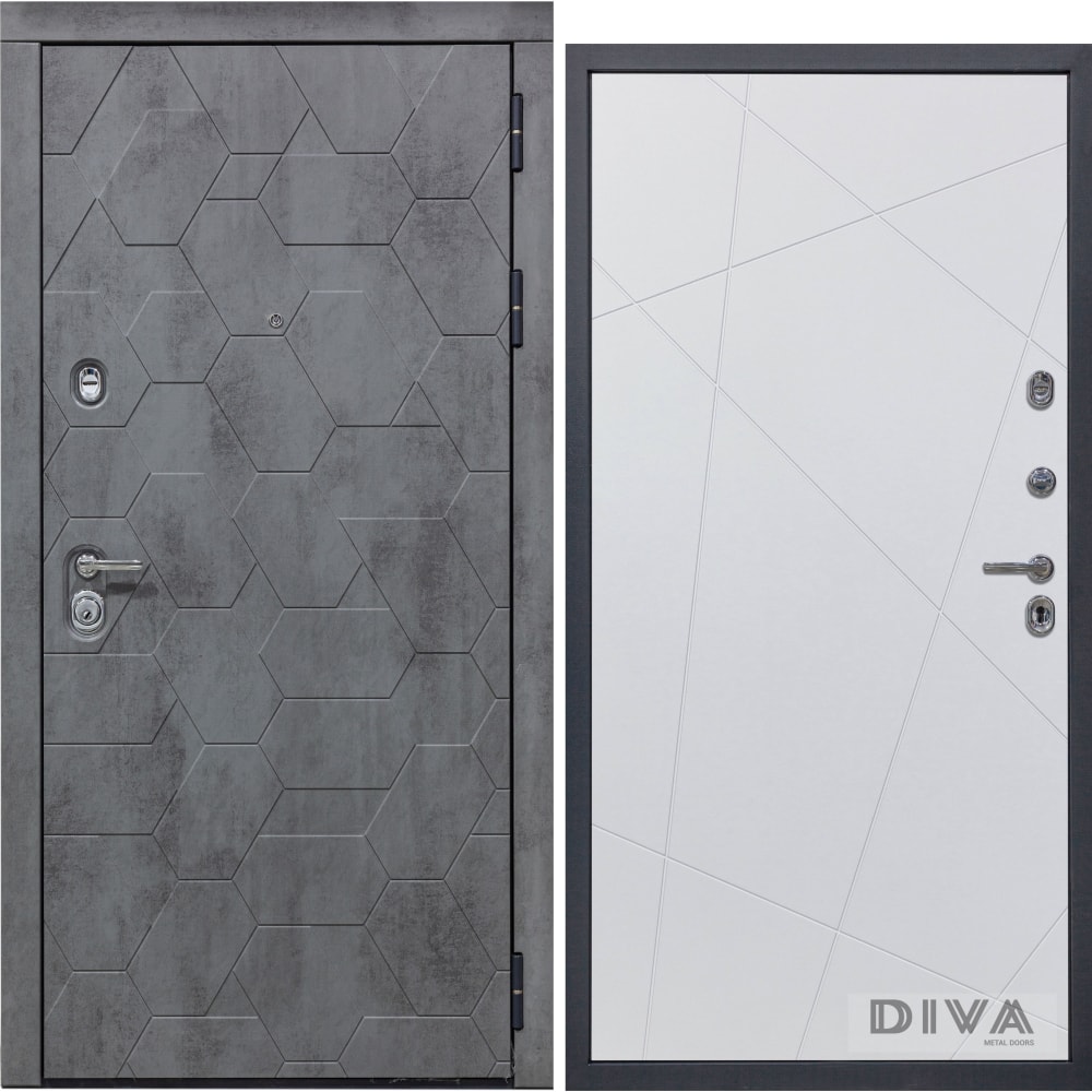 Правая дверь DIVA комплект межкомнатной двери т 2 07 бетон снежный 2000x700