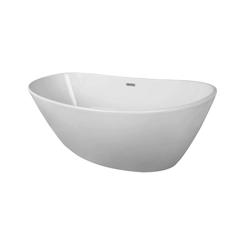 Изображение товара Акриловая ванна Azario белая EASTON свободностоящая, в комплекте с сифоном 00073938