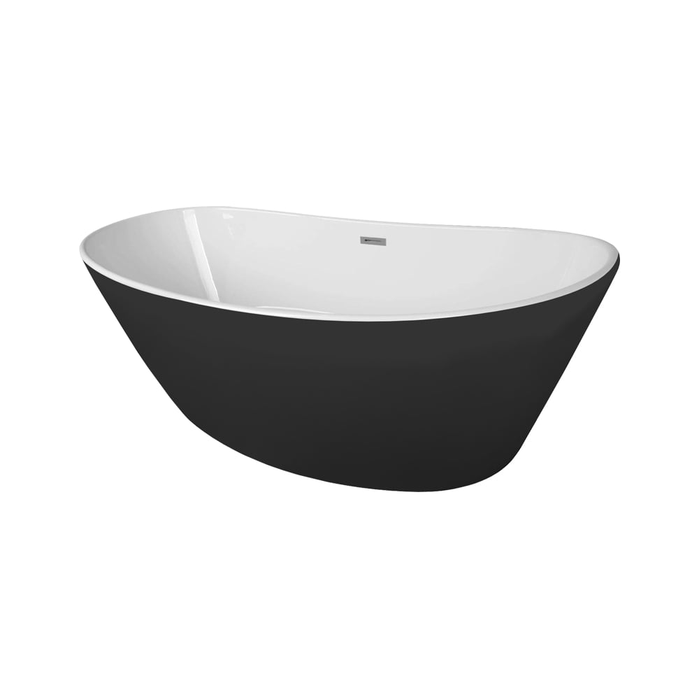Изображение товара Акриловая ванна Azario белая EASTON с черными внешними стенками, свободностоящая, 00073939