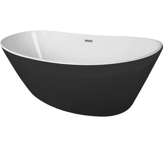 Изображение товара Акриловая ванна Azario белая EASTON с черными внешними стенками, свободностоящая, 00073939