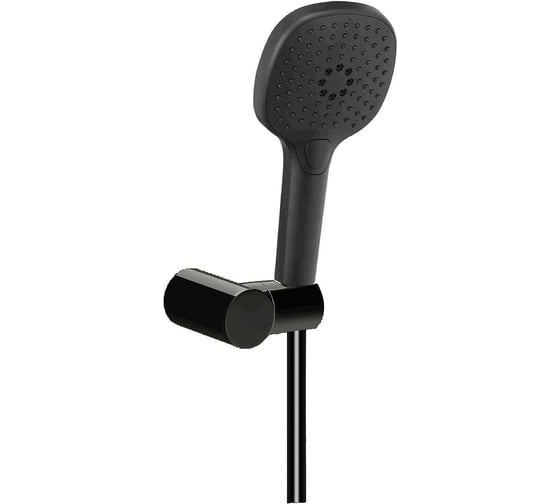 Изображение товара Душевой набор Azario NEVO: душевая лейка, шланг, держатель, черный 00074289