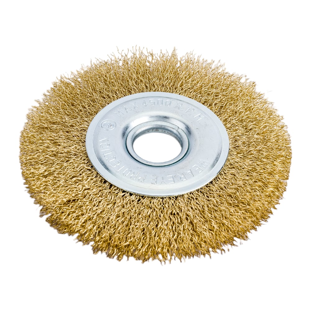 Изображение товара Кордщетка дисковая 125 мм латонированная для металла и дерева Bohrer 36703125