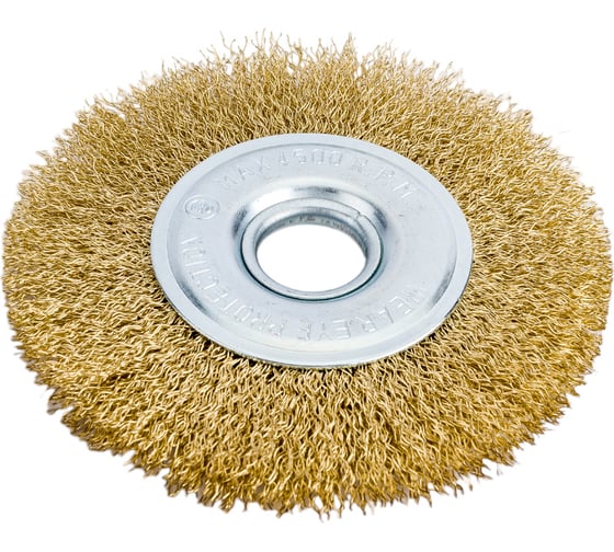 Изображение товара Кордщетка дисковая 125 мм, латунированная мягкая проволока для УШМ Bohrer 36703125