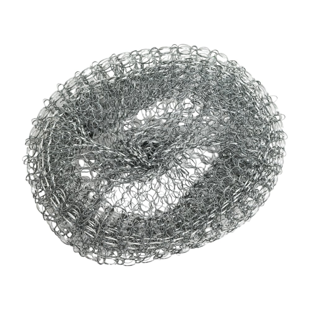 Металлическая оцинкованная плетеная мочалка для посуды Золушка