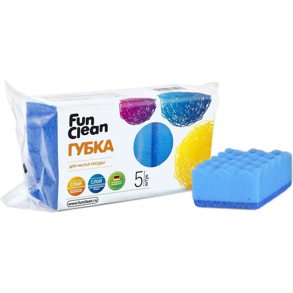 фото Губка для посуды fun clean