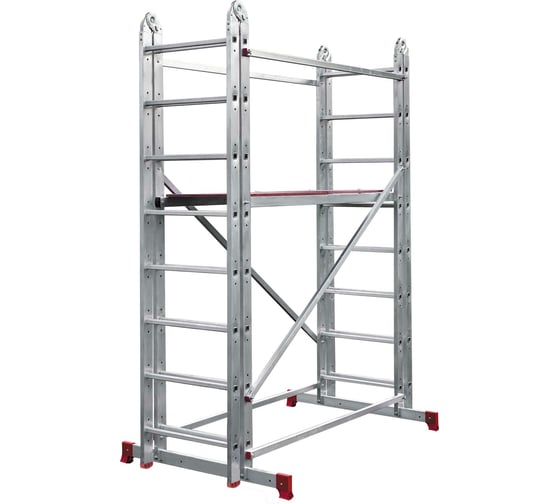 Изображение товара Шарнирная вышка-тура Новая Высота NV 2440 помост 1,379x0,497 м, раб. выс. 4,395 м 2440226