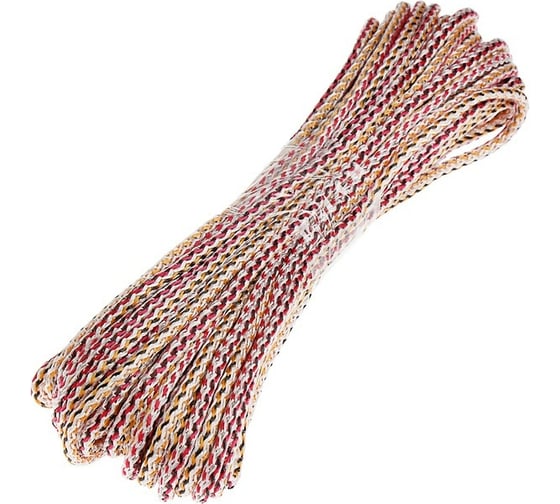 Изображение товара Веревка бельевая ТПК Сигма хозяйственный, бельевой шнур вязаный с сердечником, полипропиленовый 8 мм X 20 м ШВХС27