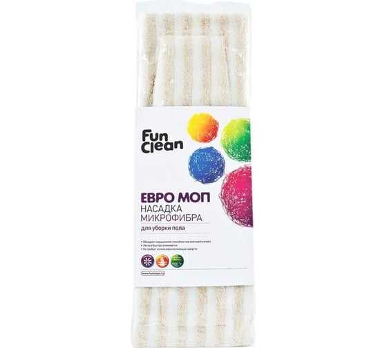 Изображение товара Евро МОП-насадка Fun Clean микрофибра 7323