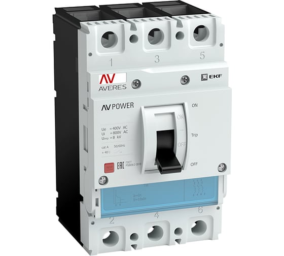 Изображение товара Автоматический выключатель EKF AV POWER-4/3 630А 100kA TR AVERES mccb-43-630H-TR-av