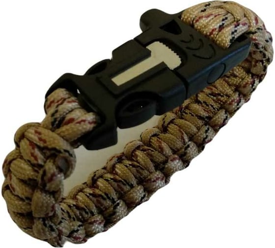 Изображение товара Браслет из паракорда со свистком и огнивом Следопыт 26x2 см PF-PD-02
