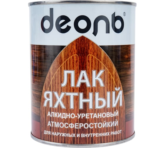 Изображение товара Лак яхтный глянцевый алкидно-уретановый 0.75 л Деоль 00030456