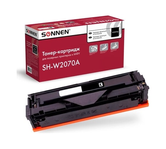 Изображение товара Лазерный картридж SONNEN SH-W2070A для HP СLJ 150/178, высшее качество, черный, 1000 страниц 363966