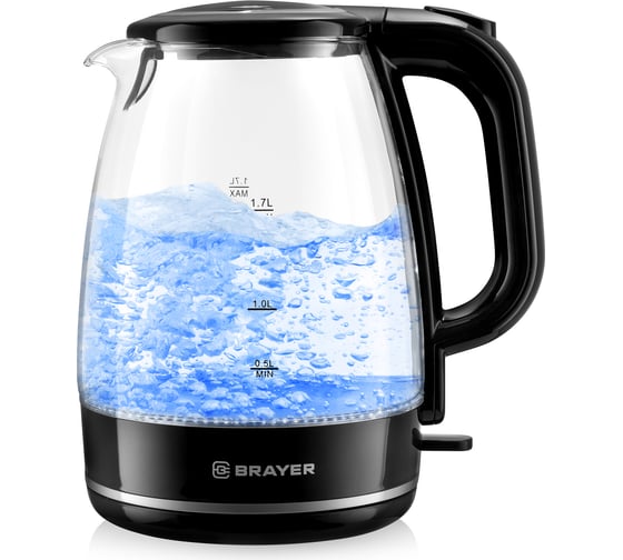 Изображение товара Электрический чайник BRAYER 2200 Вт, 1.7 л BR1030