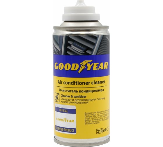 Изображение товара Очиститель кондиционера Goodyear атл.свежесть, аэрозоль 210 мл, в коробке GY000730