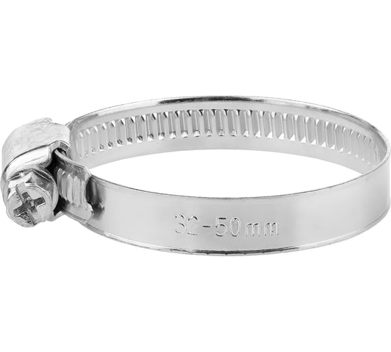 Изображение товара Обжимной хомут MasterProf 9 мм, цинк, 32-50 мм, 2 шт. ИС.140851