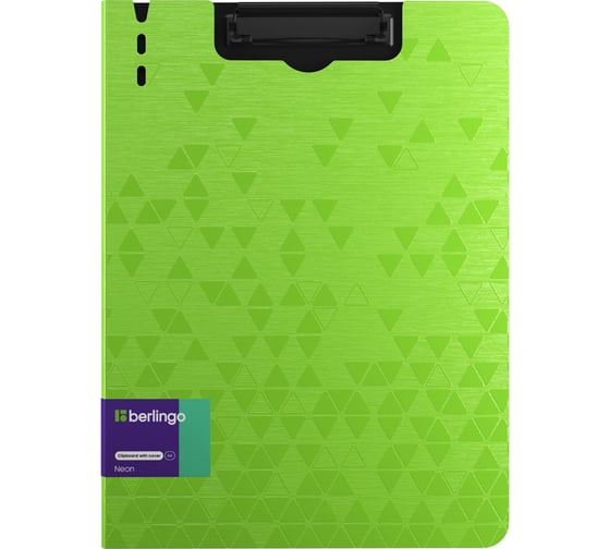 Изображение товара Папка-планшет с зажимом Berlingo Neon A4, пластик, 1800 мкм, зеленый неон PPf_93302