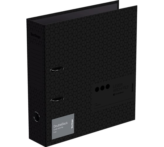 Изображение товара Папка-регистратор Berlingo DoubleBlack, 80 мм, ламинированная, черная, с рисунком AMl80502