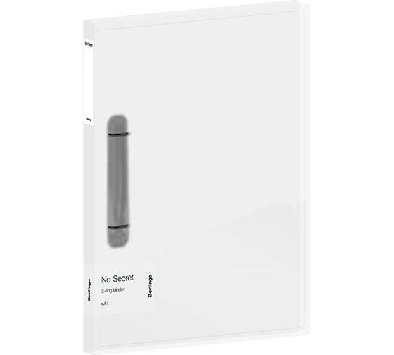 Изображение товара Папка на 2 кольцах Berlingo No Secret 24 мм, 700 мкм, полупрозрачная, D-кольца, с внутр. карманом RB4_2D991