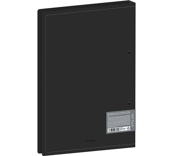 Изображение товара Папка на 2 кольцах Berlingo Soft Touch 40 мм, 700 мкм, черная, D-кольца, с внутр. карманом RB4_24980