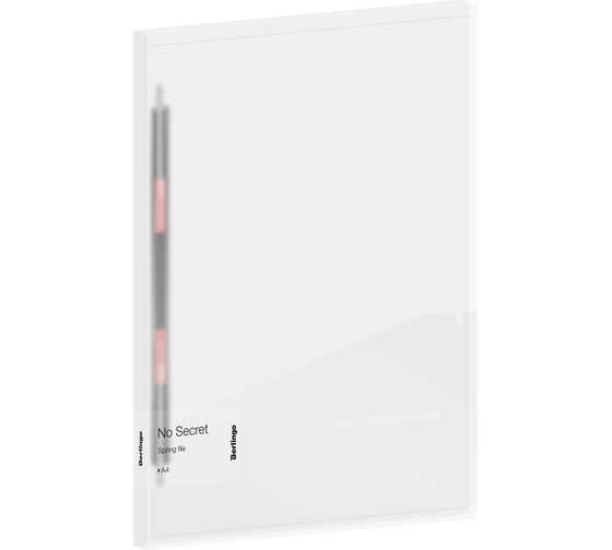 Изображение товара Папка с пружинным скоросшивателем Berlingo No Secret, 17 мм, 700 мкм, полупрозрачная, с внутр. карманом FS4_17991