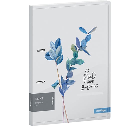 Изображение товара Папка на 2 кольцах Berlingo Eco XS 24 мм, 600 мкм, с рисунком, D-кольца, с внутр. карманом RB4_2D802