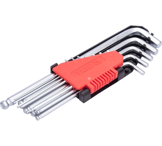 Изображение товара Набор торцовых ключей YATO CV 12 предметов HEX 1/16"-3/8" с шаром удлиненные YT-5838 37135838 092 1