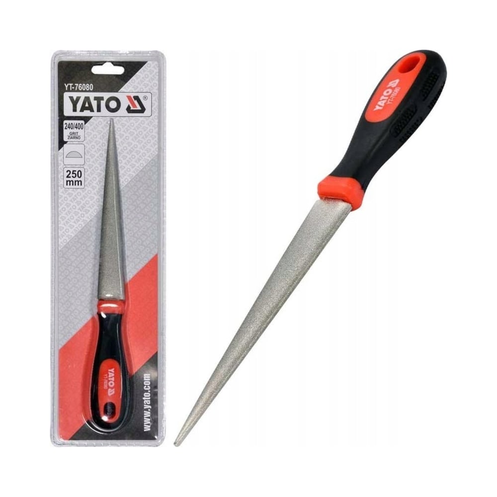 Изображение товара Напильник YATO алмазный 250 мм по металлу с конусной формой YT-76080