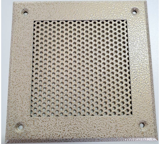 Изображение товара Решетка вентиляционная ООО Вентмаркет 150х150 мм, металлическая на саморезах, кружок, антик белый VRK00150S1