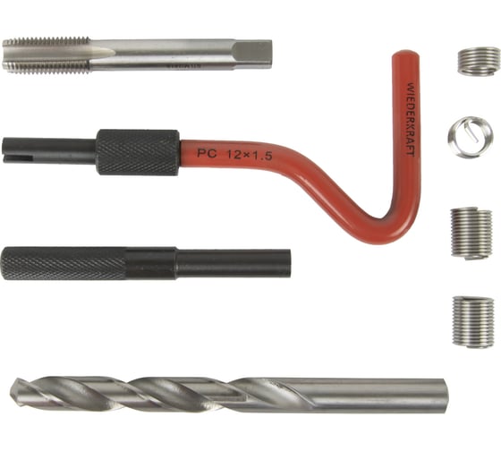 Изображение товара Набор для восстановления резьбы WIEDERKRAFT M12x1,5, 16 предметов WDK-ST1215