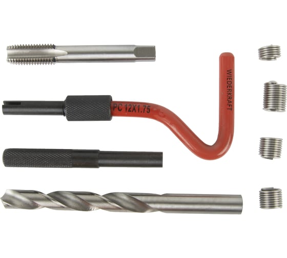 Изображение товара Набор для восстановления резьбы WIEDERKRAFT M12x1,75, 16 предметов WDK-ST1217