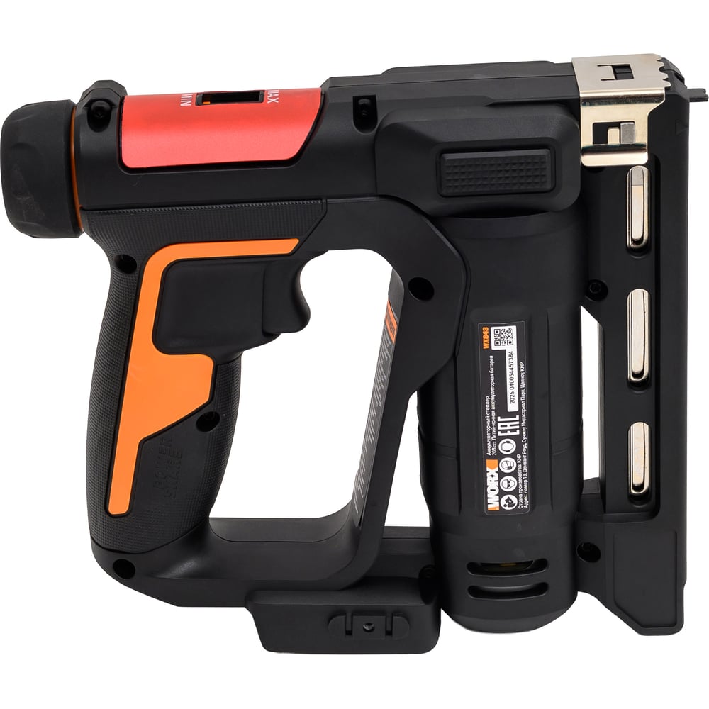 Изображение товара Аккумуляторный степлер WORX WX843.9 полупрофессиональный с регулировкой силы удара