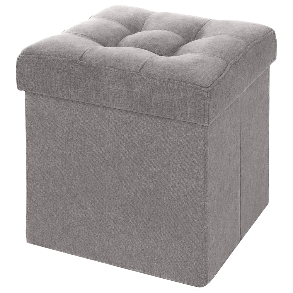 Изображение товара Складной пуф DreamBag серый из велюра, мультифункциональный