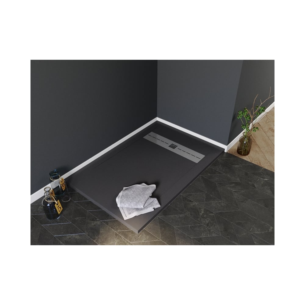 Изображение товара Душевой литьевой поддон Aquanet Delight NEW 1200x900x30 мм черный камень