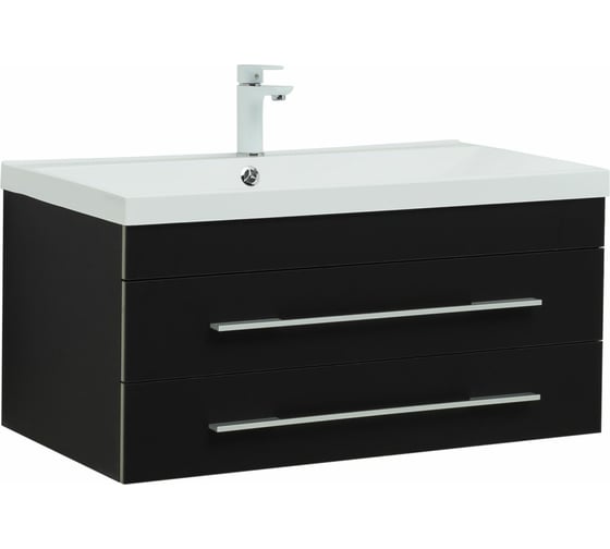 Изображение товара Тумба Aquanet Верона 90 New черный матовый 00272429