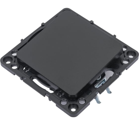 Изображение товара Механизм проходного 1-клавишного выключателя EKF Стокгольм 10А в/к черный EZV10-025-20