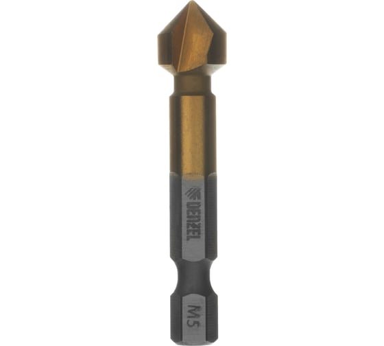 Изображение товара Зенковка конусная под М5, HSS, по металлу, цилиндрический хвостовик Denzel 72305