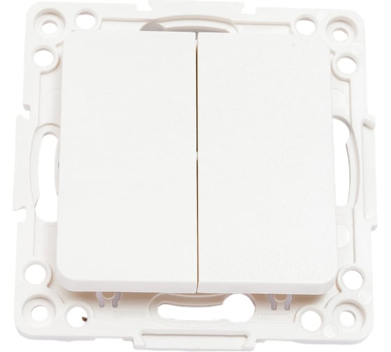Изображение товара Механизм проходного 2-клавишного выключателя EKF Стокгольм 10А в/к белый EYV10-027-20