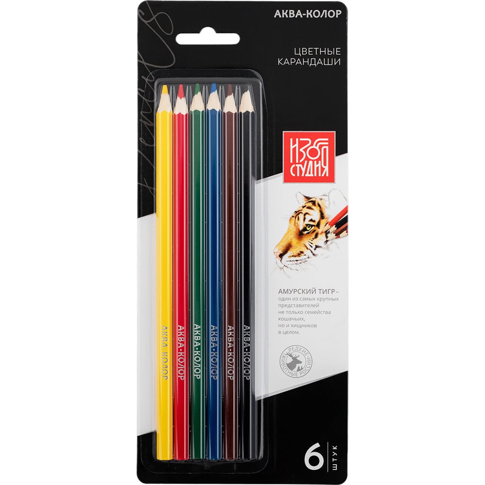 Изображение товара Набор цветных карандашей Аква-колор 10 шт для рисования
