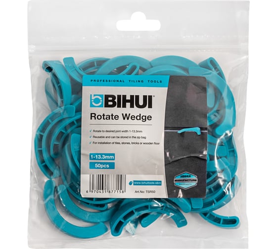Изображение товара Клинья регулировочные 1-13.3 мм, 50 шт BIHUI TSR50