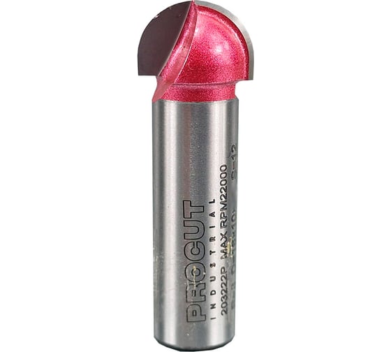 Изображение товара Фреза галтельная полукруг чаша (16x10x52 мм; Z2; R=8 мм; хв-к 12 мм) PROCUT 203222P