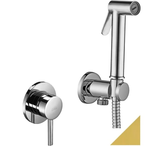 Изображение товара Смеситель с гигиеническим душем Paffoni медовое золото брашированное KITDUP110HGSP 00285851