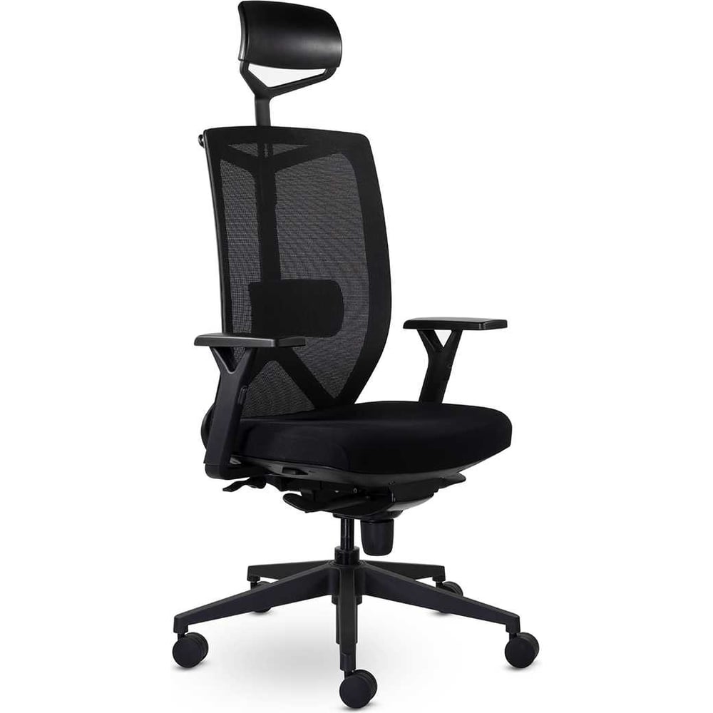 Изображение товара Кресло офисное с подголовником UTFC Профи М-900 черное стиль лофт