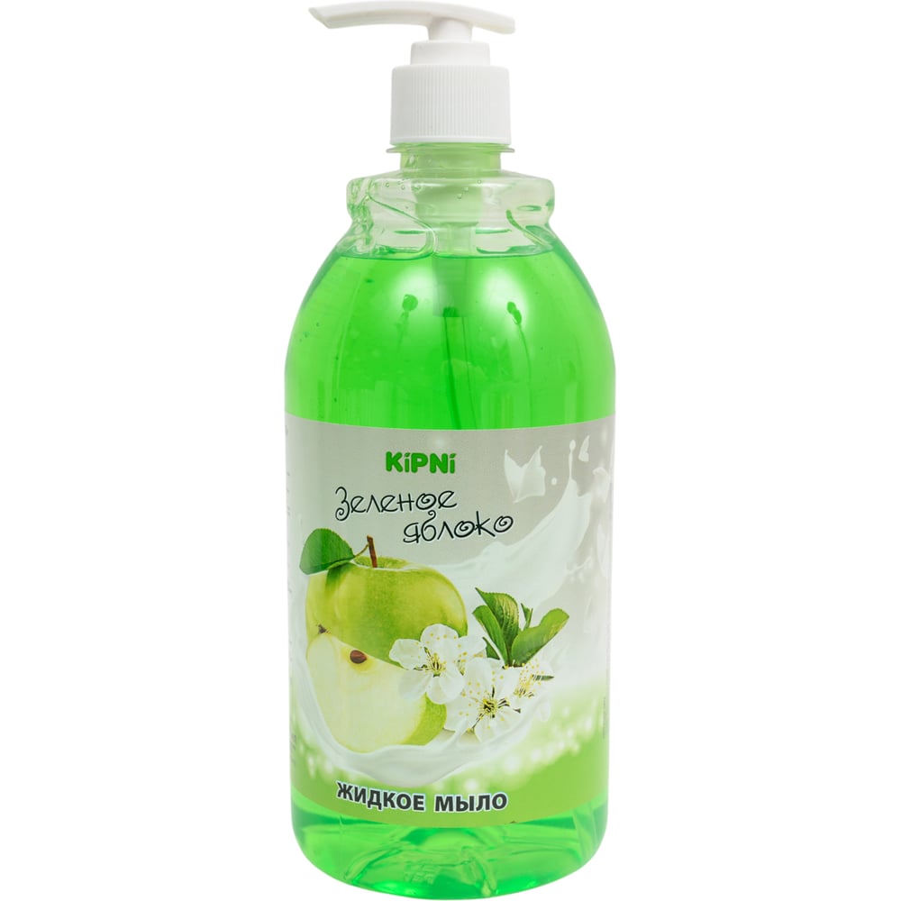 Изображение товара Жидкое универсальное мыло KIPNие Зеленое яблоко 0,9 л с дозатором