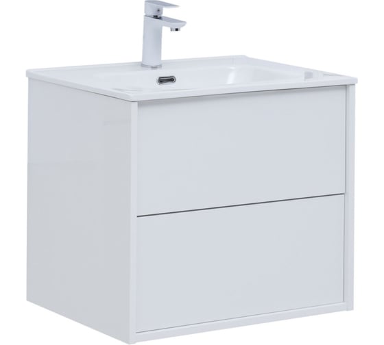 Изображение товара Тумба Aquanet Lino 60 (Flat) белый глянец 00287540