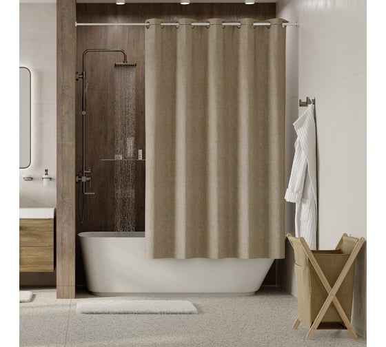 Изображение товара Шторка для ванной WasserKraft Isen SC-40102